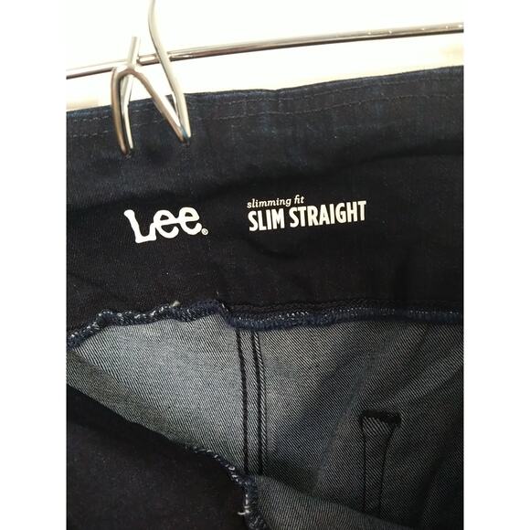 Lee Woman 22WP Blue Jean Slimming Pullon Jeggings Slim Straight Leg - Picture 5 of 11